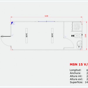Caseta Prefabricada con Baño