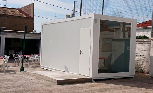 aula prefabricada en polideportivo abc