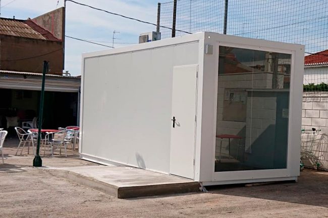 aula prefabricada en polideportivo abc