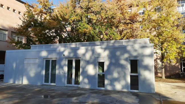 edificio modular exterior ampliacion del Grado de Medicina de la UPNA edificio modular exterior ampliacion del Grado de Medicina de la UPNA